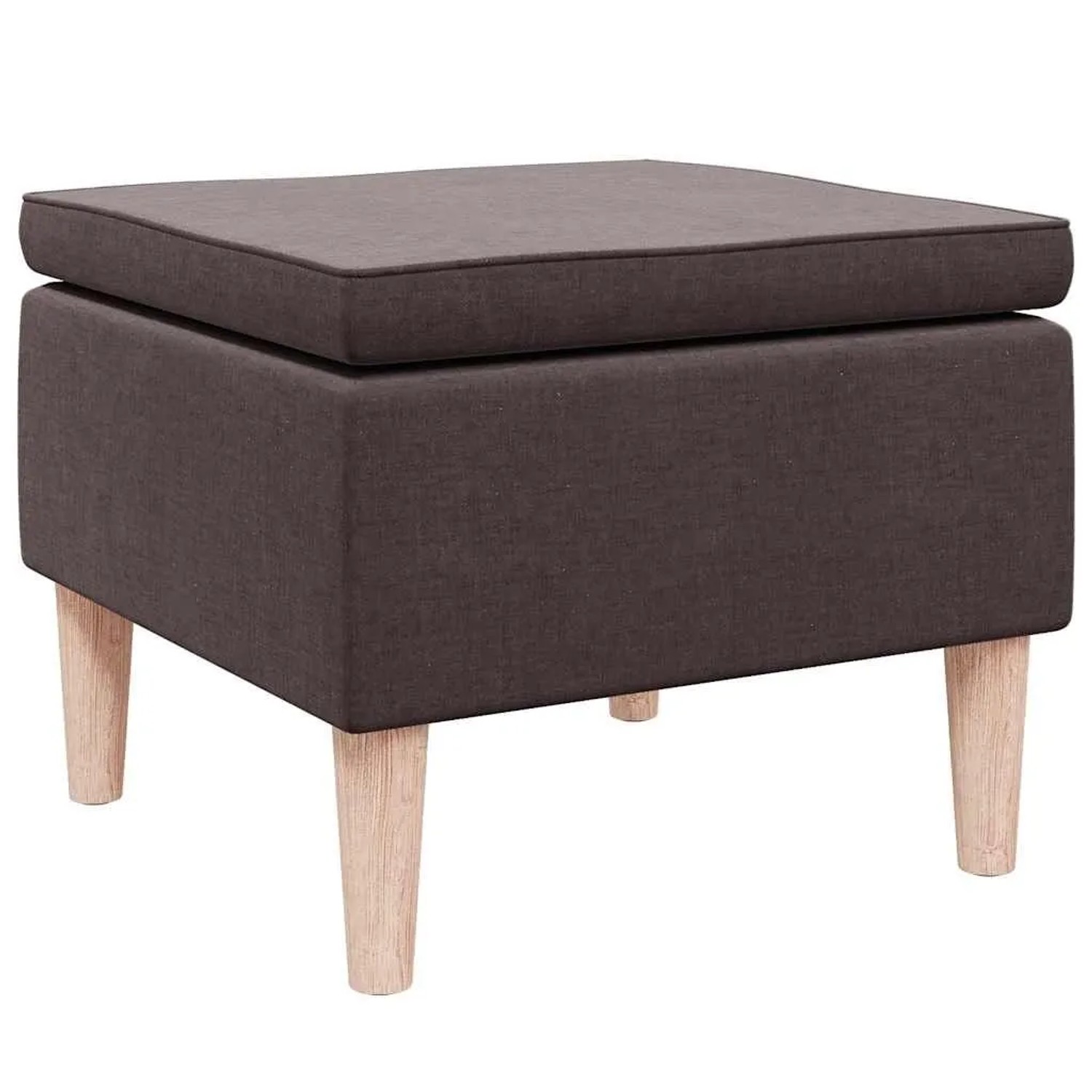 vidaXL Hocker mit Holzbeinen Dunkelbraun Stoff 329451
