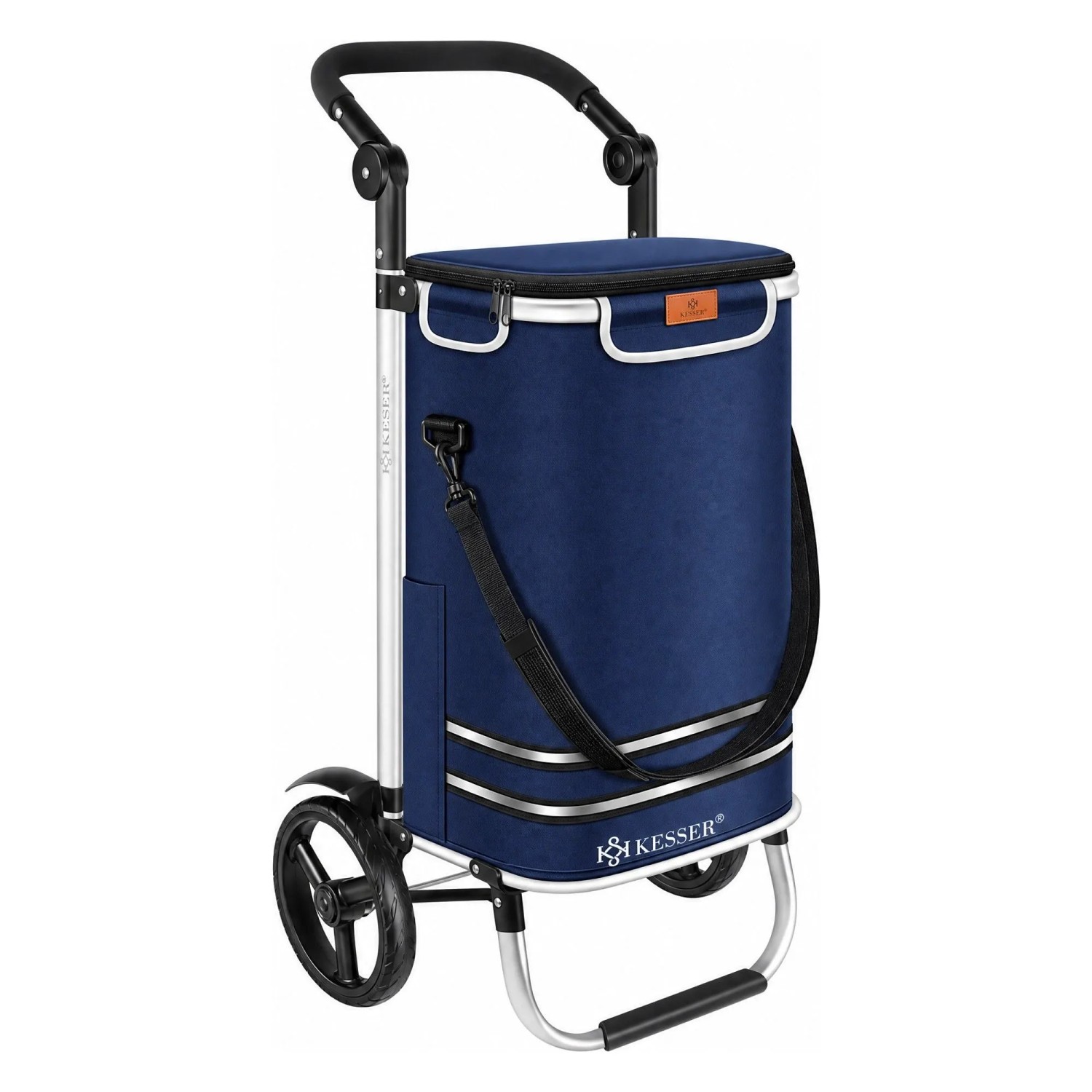 KESSER Einkaufstrolley Klappbar 56, Volumen Belastbar Bis 50 kg Navyblau
