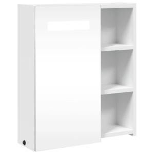 vidaXL Spiegelschrank mit LED-Beleuchtung Weiß 45x13x52 cm 357965