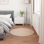 vidaXL Kunstfell Hasen Teppich Olite Taupe Ø 120 cm Polyester 42021757_4