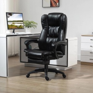 Vinsetto Bürostuhl mit Fußstütze Massagefunktion