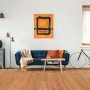 Wohnraum mit Click-Vinylboden Eiche Palermo Landhausdiele in Holzoptik.