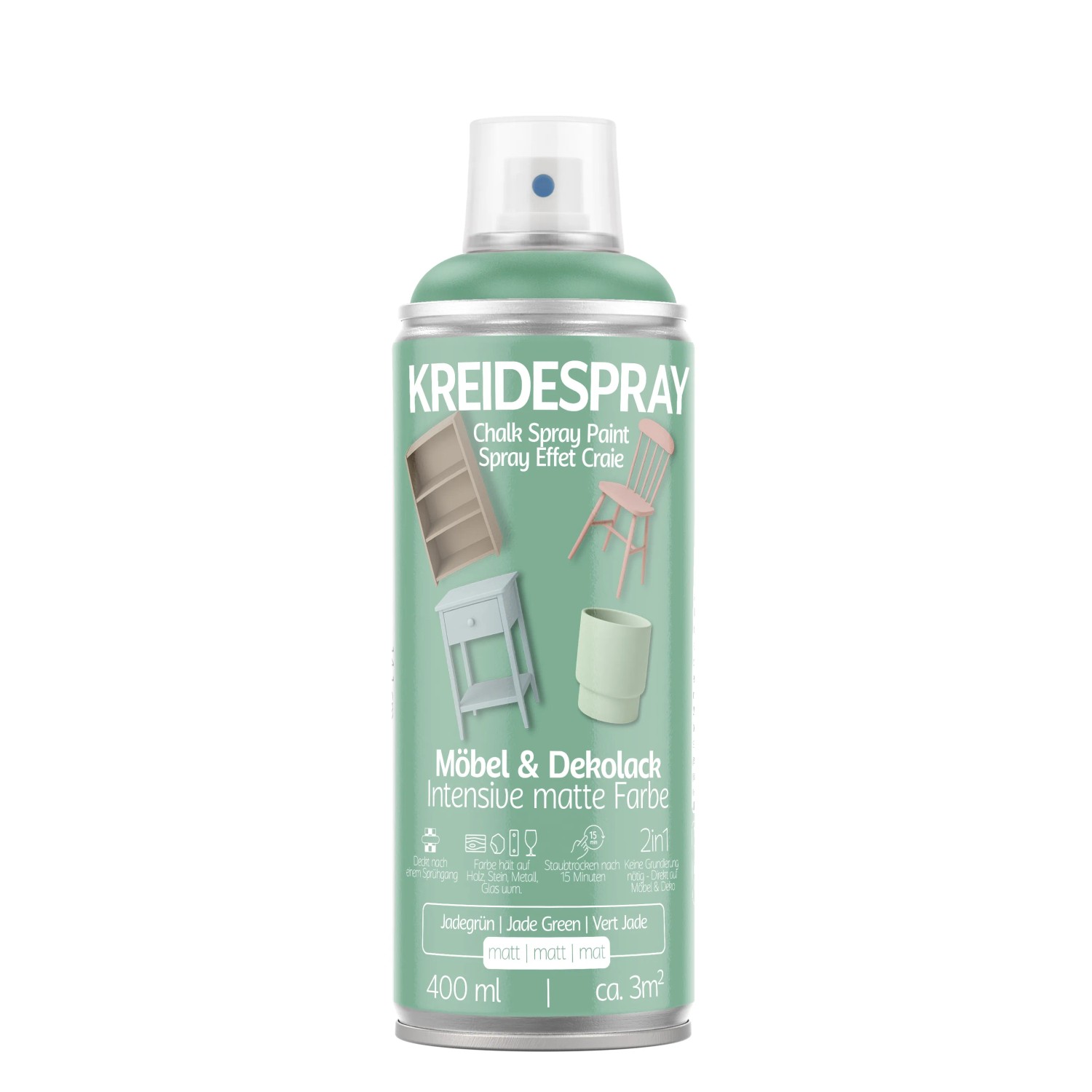 COLORS Kreidespray Möbel- und Dekolack Jadegrün Matt 400 ml