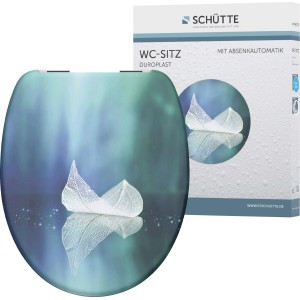 Schütte WC-Sitz Fallen Leaf mit Absenkautomatik, Duroplast, Blatt-Motiv.
