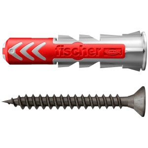 Fischer DuoPower Universaldübel 8x40 mm mit verzinkter Schraube, 10er-Set.