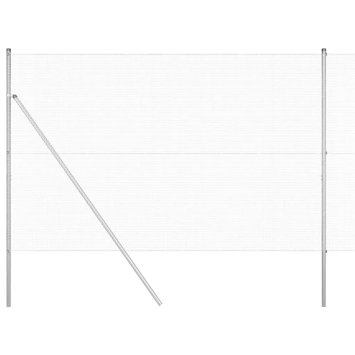 vidaXL Zaunpfosten Silber 10 x 1,6 m 12 x 12 mm Maschenweite Stahl 3351587 günstig online kaufen