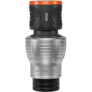 Gardena Premium Wasserstop 3/4 Zoll für schnellen Schlauchwechsel ohne Wasserhahn. Komfortable Handhabung.