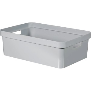 Graue Curver Infinity Aufbewahrungsbox (37,3x55,4x17,8 cm) für Ordnung im Haus.