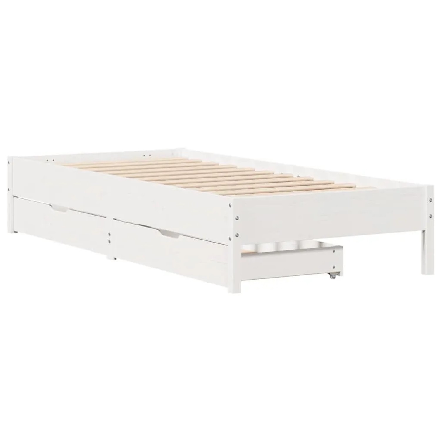 vidaXL Massivholzbett ohne Matratze Weiß 75x190 cm Kiefernholz 3301735 günstig online kaufen