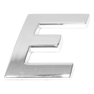 Eufab 3D Autoaufkleber E in Chrom-Optik für die Außenausstattung.