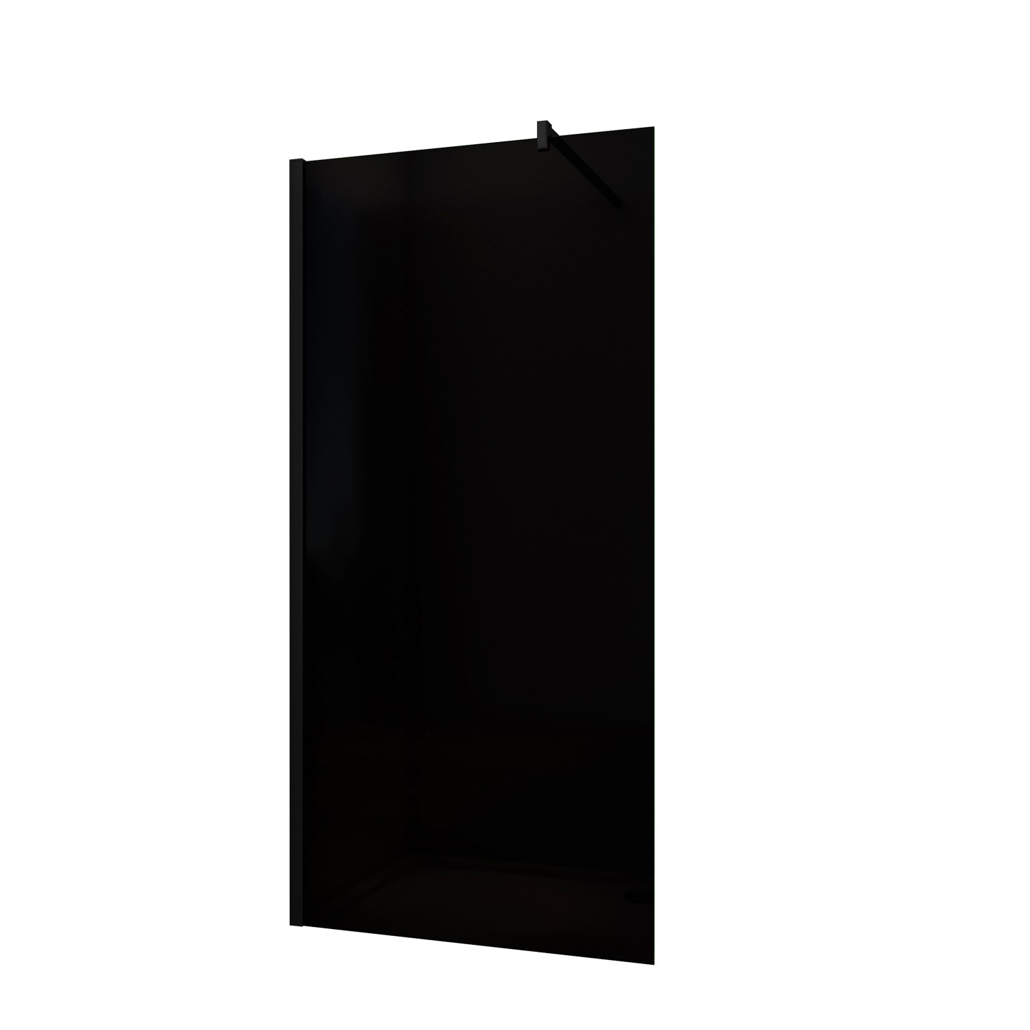 AICA Schwarz Duschkabine B.90xH.200cm Rauchglas Duschwand Mit 90cm Stabilis günstig online kaufen