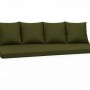 Setgarden Mix-Techno Gartenkissen Für Polyrattan Möbel 180×60×50 cm – Kissen Für 3 Sitzer Gartensofa 1tlg Grün