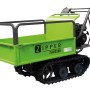 Zipper Miniraupendumper ZI-MD300 mit Schneeschild, 300 kg Nutzlast. Baumaschine für Schüttguttransporte.