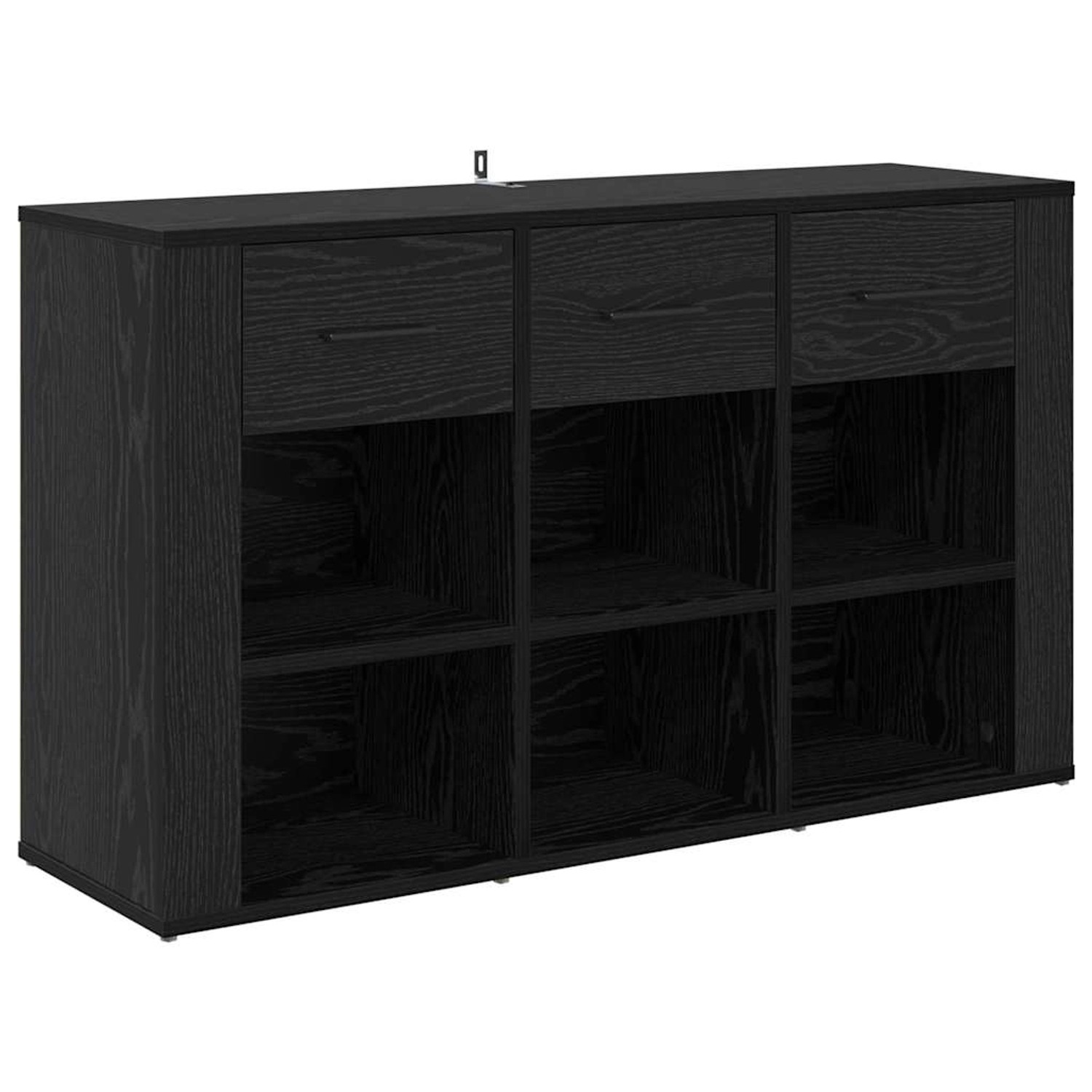 vidaXL Sideboard Schwarz Eichen-Optik 100 x 30 x 59,5 cm Holzwerkstoff 8811 günstig online kaufen
