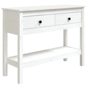 vidaXL Konsolentisch Weiß 100x35x75 cm Massivholz Kiefer 814625