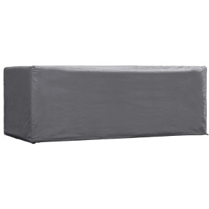 Graue Perel Schutzhülle für Gartentische bis 180 cm. Wetterfeste Abdeckung aus Polypropylen.