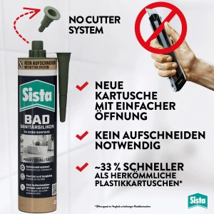 Sista Sanitär-Silikon für Bad & Küche Transparent 280 ml