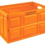 Orange OBI Klappbox mit 46 l Volumen, ideal zur platzsparenden Aufbewahrung.