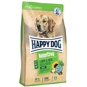 Happy Dog Natur Croq Lamm & Reis Trockenfutter, 15kg Sack für sensible Hunde.