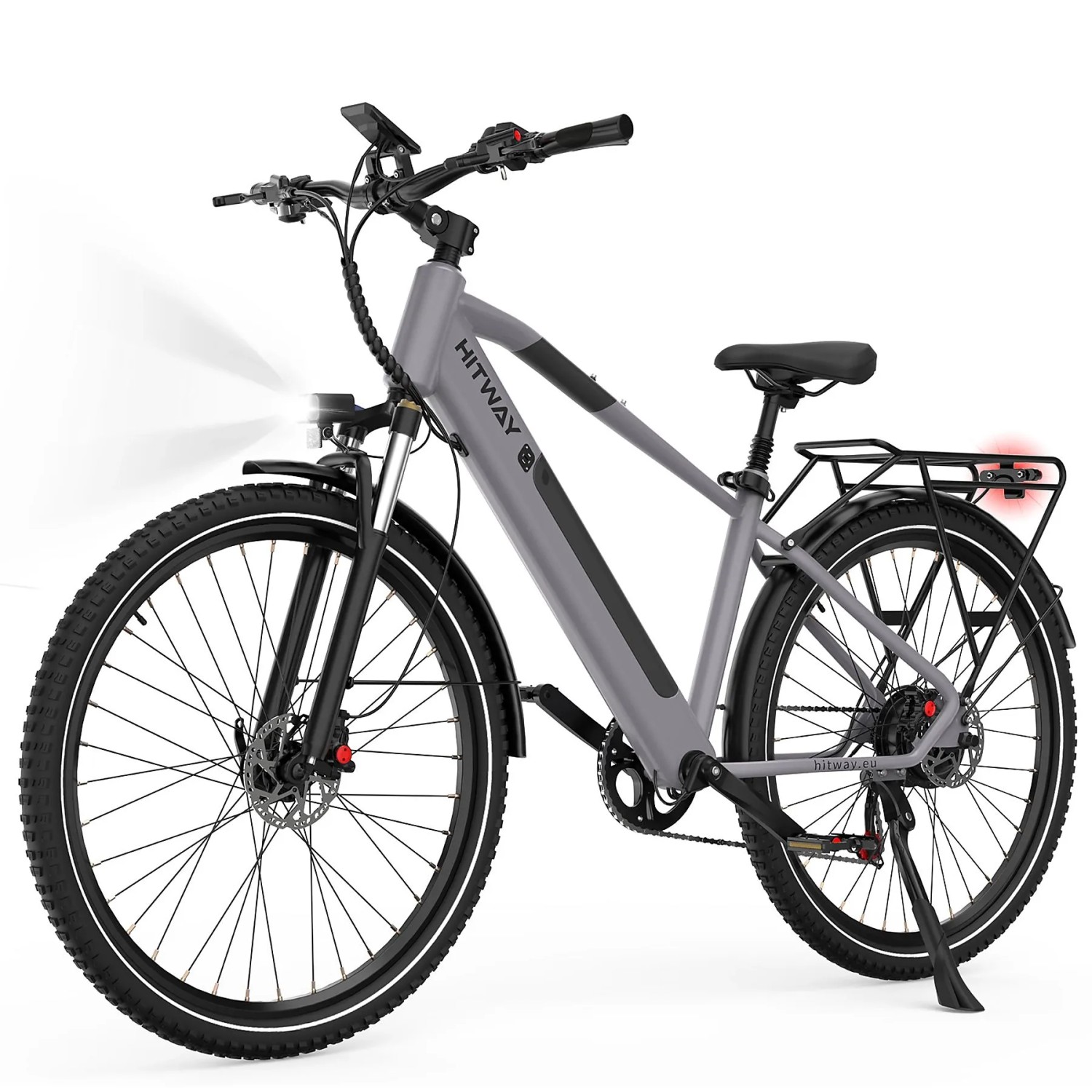 HITWAY E-Bike BK7S PLUS 29 Zoll 12,8 Ah Akku Reichweite 50-80KM 250W 7-Gang APP NFC
