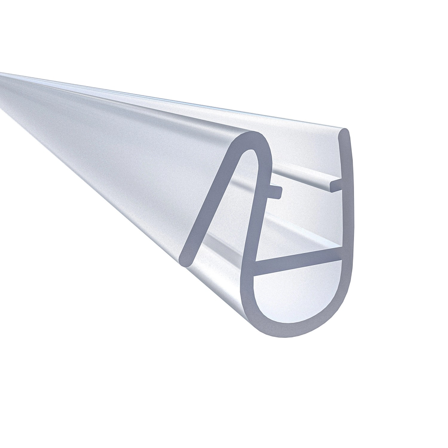 AICA Duschtürdichtung Dichtlippe 12mm Dichtteil Unten für 4-6mm Duschwand Duschabtrennung Duschkabine C6-12