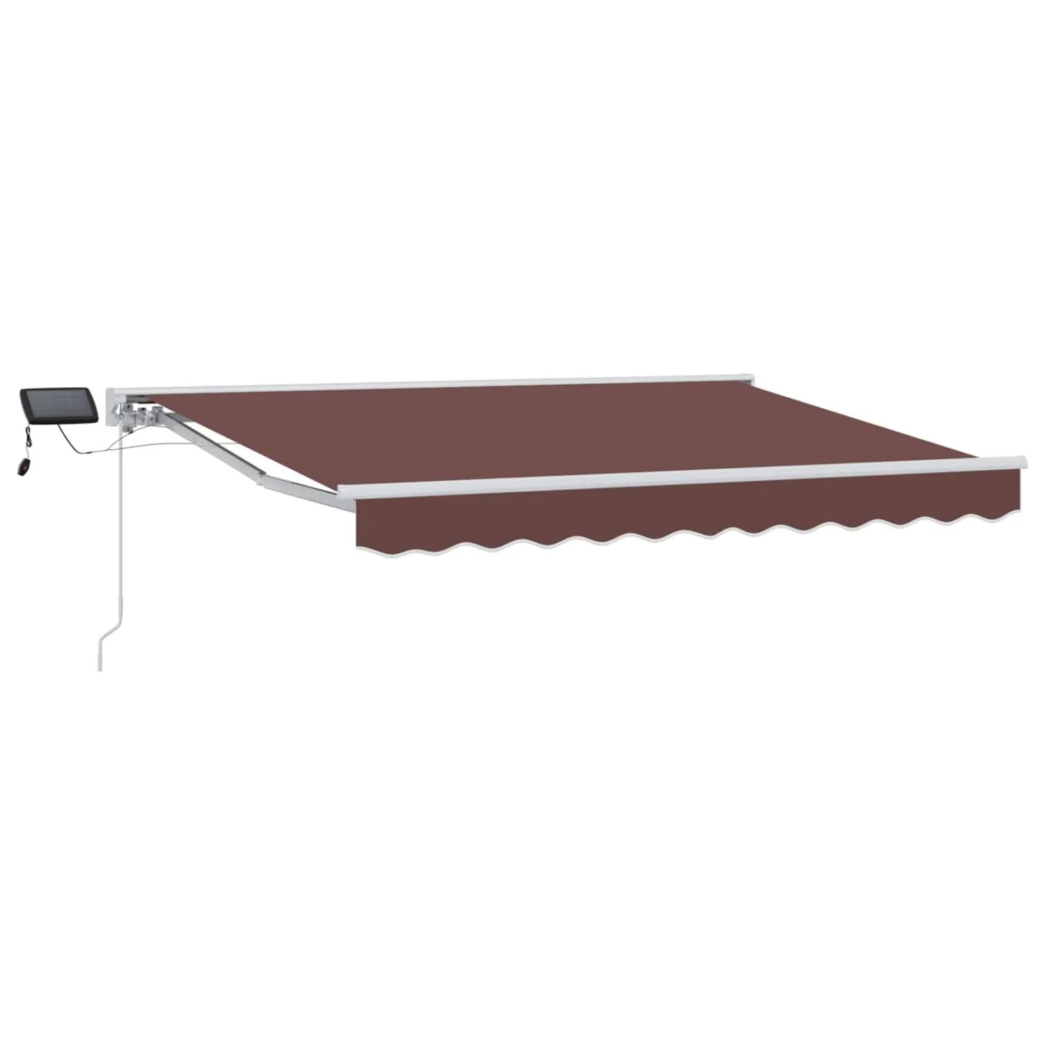 vidaXL Manueller Markisenrahmen mit LEDs Braun 3 x 2,5 m 3420578