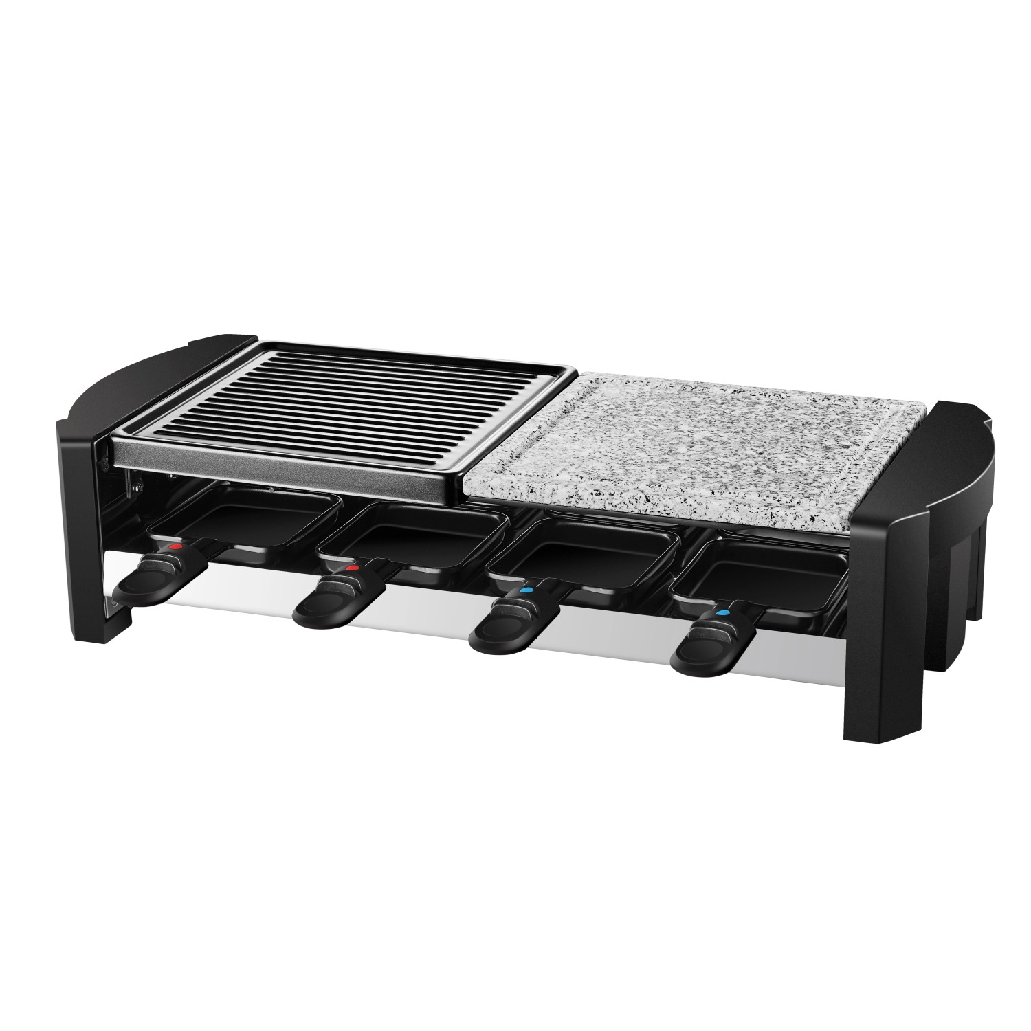 Steinborg SB-2140 Raclette Grill für 8 Personen mit Kombinierter Grillfläche 1300 Watt
