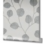 Marburg Vliestapete GZSZ mit grauem Blattmotiv, Rolle 10,05x0,53m, florales Design.