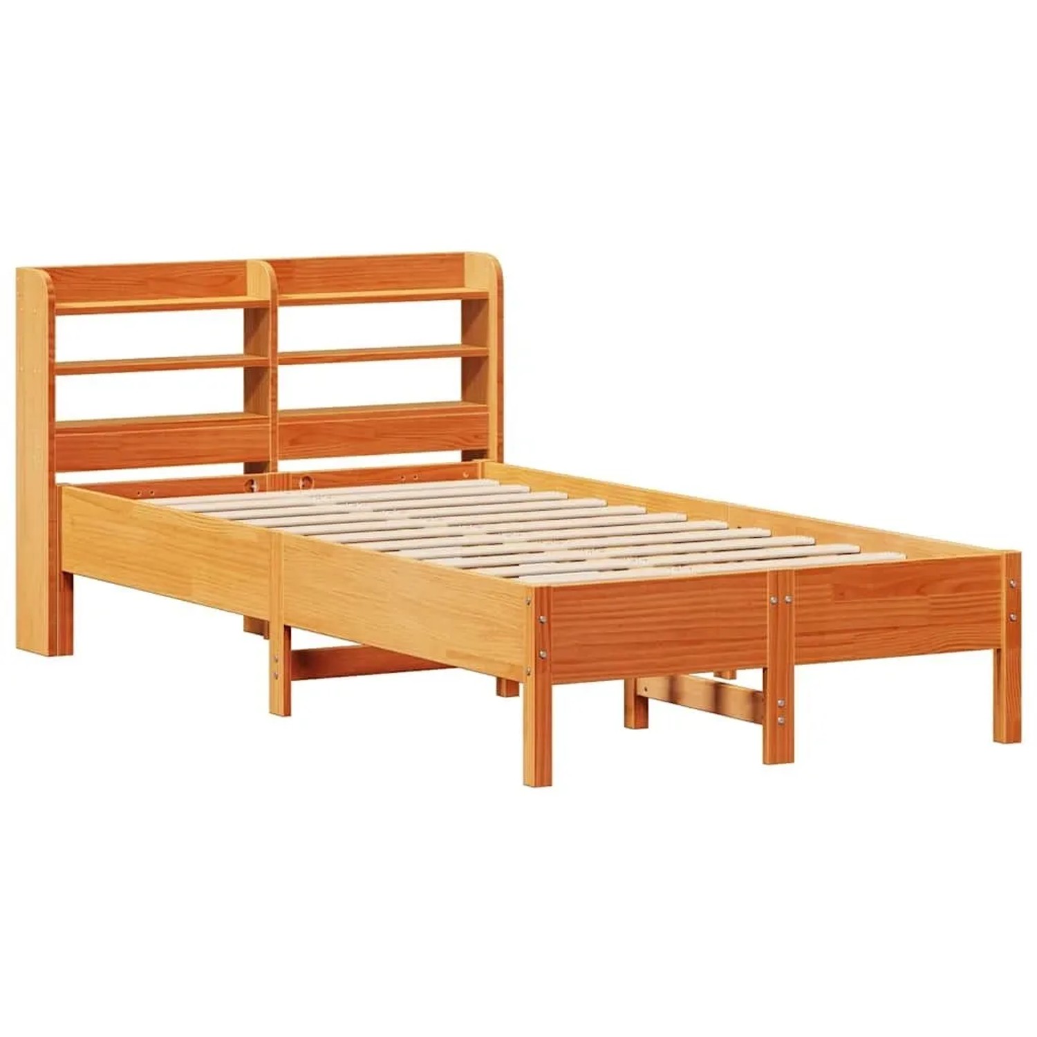 vidaXL Massivholzbett ohne Matratze Wachsbraun 100x200 Kiefernholz 3306896 günstig online kaufen