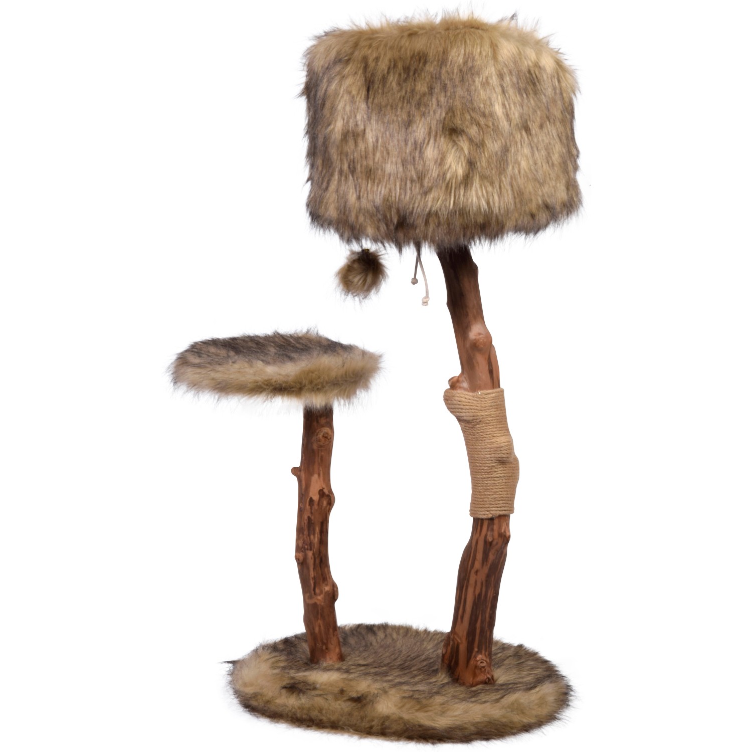 Dobar Design Katzenmöbel Sunny mit Kratzsäule, Liegeflächen und Spielball.