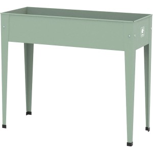 Herstera Garden Hochbeet Urban, kaktusgrün, aus Metall, mit vier Füßen.