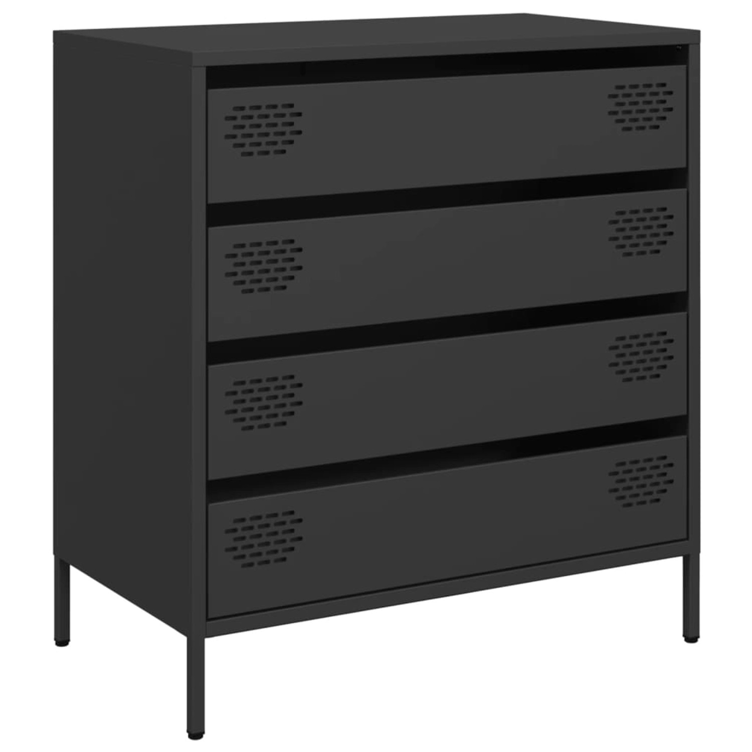 vidaXL Sideboard Schwarz 68x39x73,5 cm Kaltgewalzter Stahl 851286 günstig online kaufen