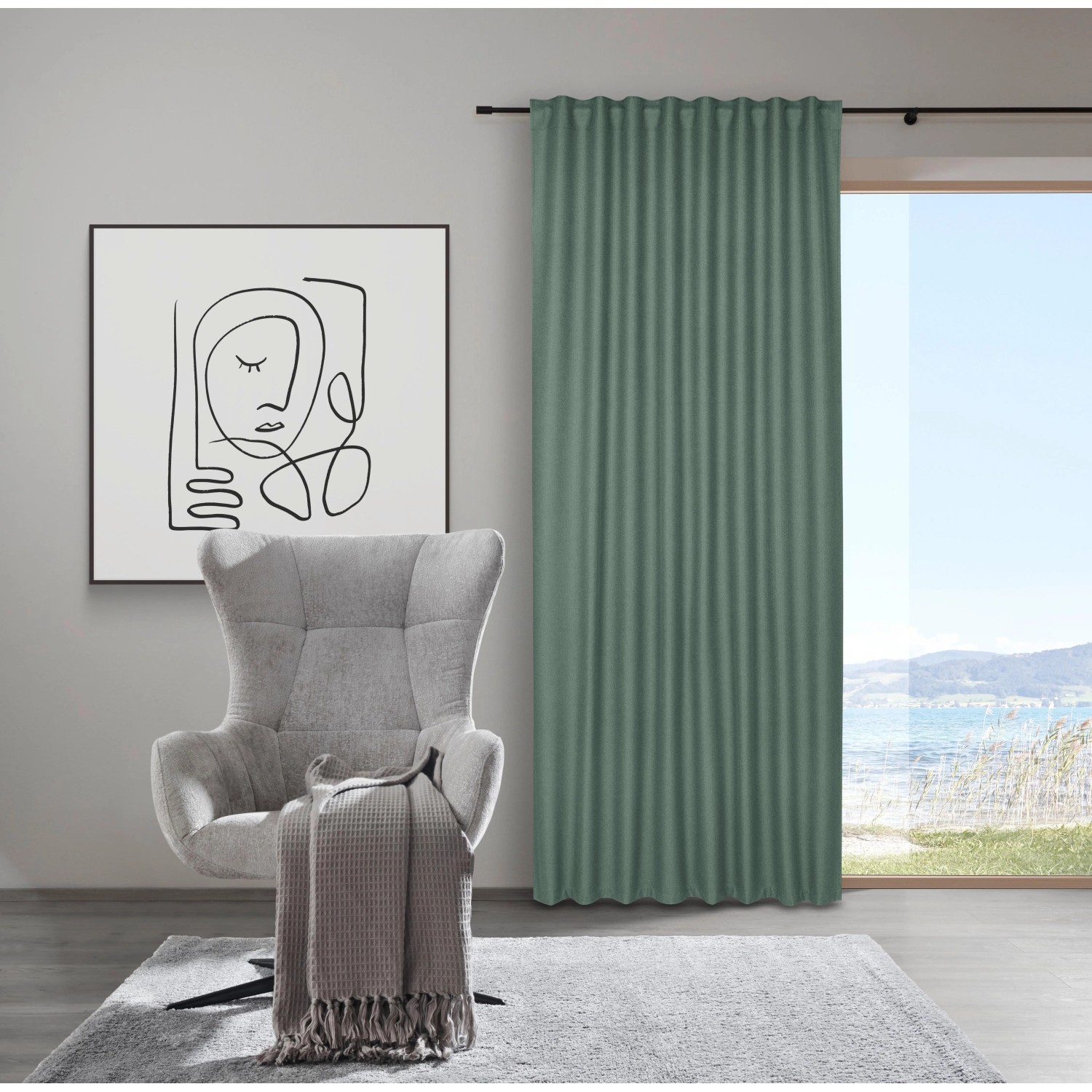 Premium Living Verdunkelungsvorhang Allan Grün ca. 135x255cm_2