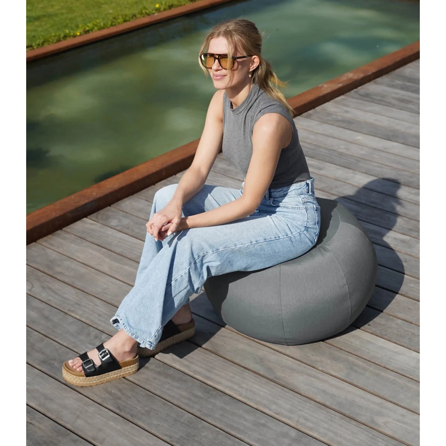 mokebo Outdoor Sitzsack und Pouf Der Sundowner Bean Bag mit Füllung und