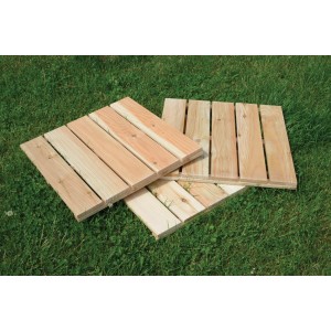 Holzfliesen Lärche natur, 50x50 cm, für Terrasse & Garten.