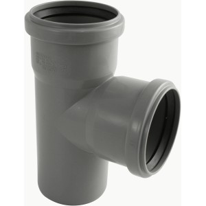 Marley HT-Einfachabzweig DN 90/90, 87 Grad, für Abwasserleitungen im Haus, staubgrau.