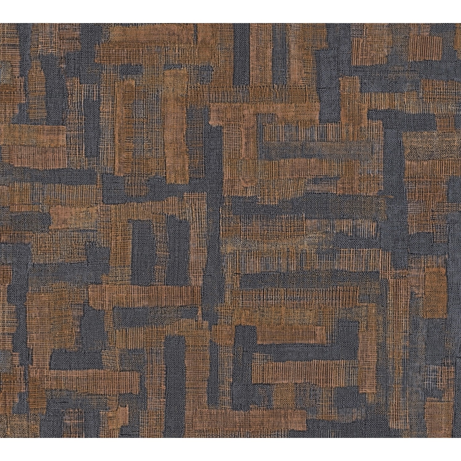 A.S. Creation Vliestapete Holzblock Ethno 10,05 m x 0,53 m Braun-Blau FSC® günstig online kaufen
