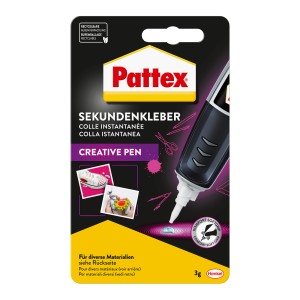 Pattex Sekundenkleber Creative Pen, 3g Stift für präzises Kleben.