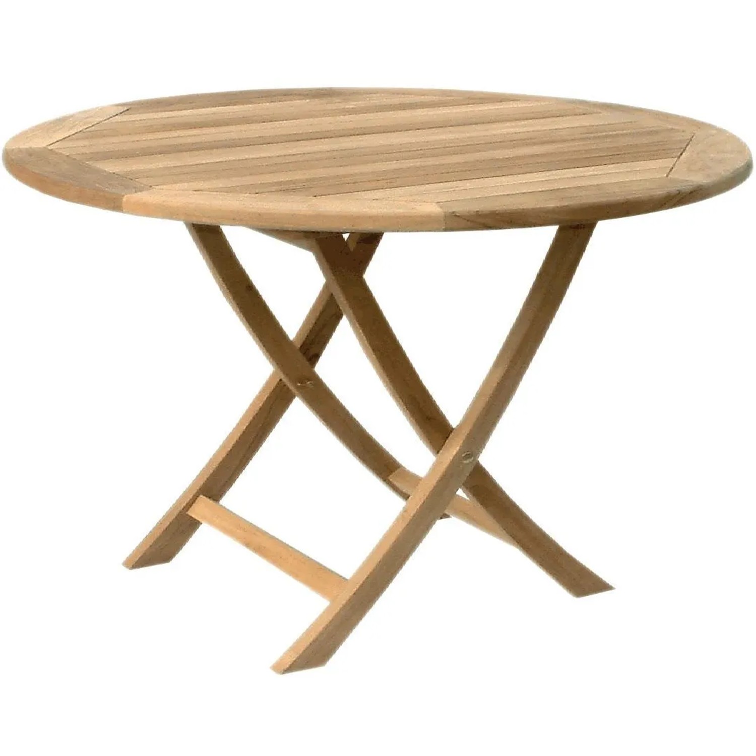 Lex Premium Teak Klapptisch Rund Gartentisch Gartenmöbel Teaktisch Holztisch 120cm