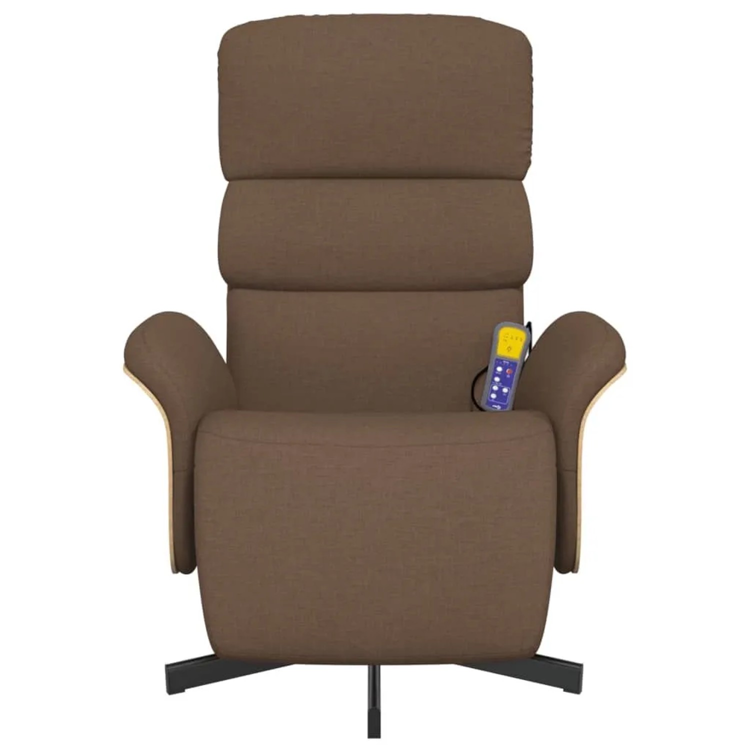 vidaXL Massagesessel mit Fußteil Braun Stoff 356616