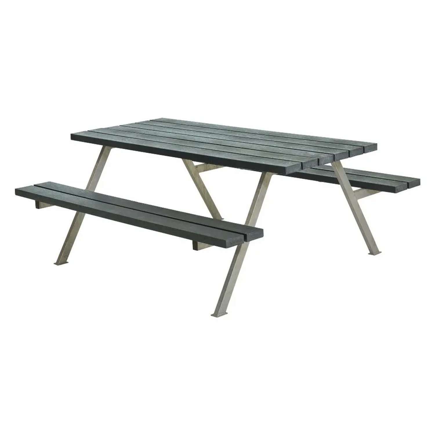 PLUS Gartenmöbel Sitzgruppe 177 cm Klappbar Retex Grau Holz