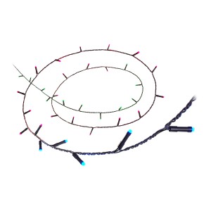 WiZ LED-Lichterkette Fairy Light Color, 20 m, schwarz, mit bunten Lichtern für Innen- und Außenbereich.