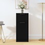 Schwarzes vidaXL Sideboard (30x30x70 cm) aus Holzwerkstoff mit Schublade und Tür.