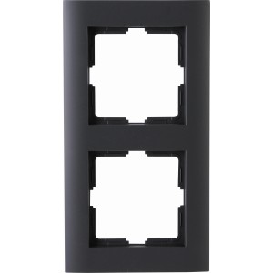 Kopp Abdeckrahmen in Anthrazit für Schalter und Taster, 2-fach.