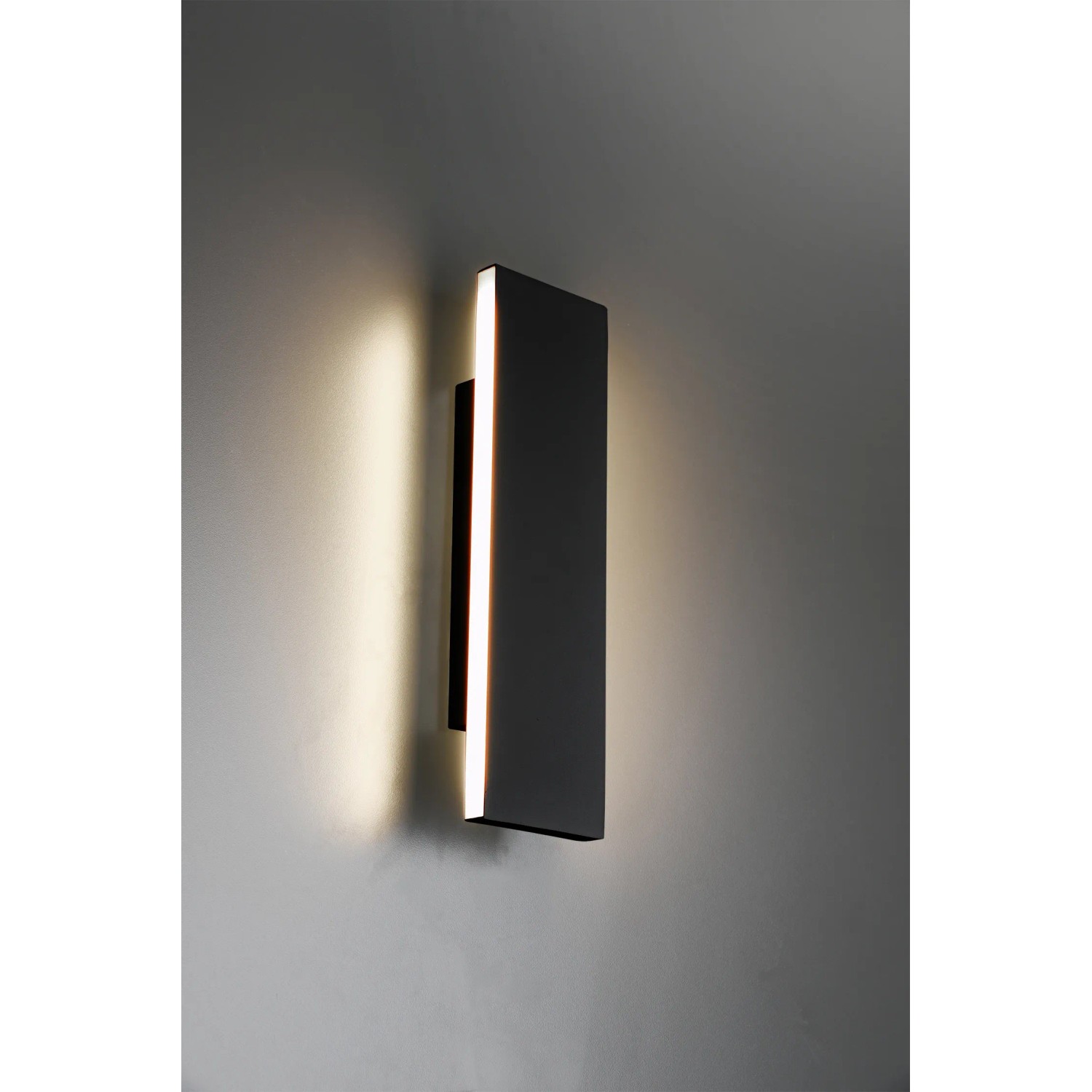 Moderne LED-Wandlampe Concha in Anthrazit von Trio Leuchten, abstrahlendes Licht.