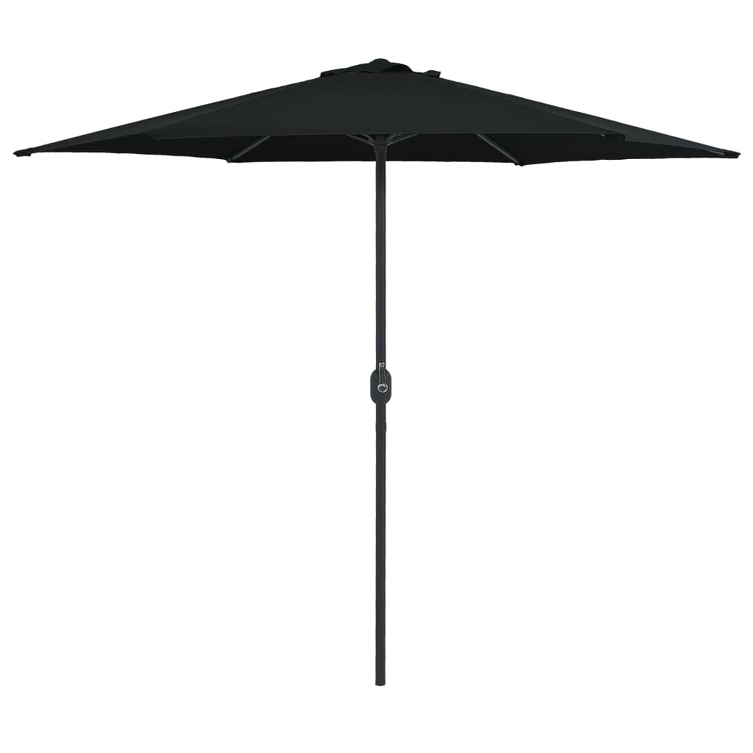 furnicato Sonnenschirm mit Aluminium-Mast 270x246 cm Schwarz