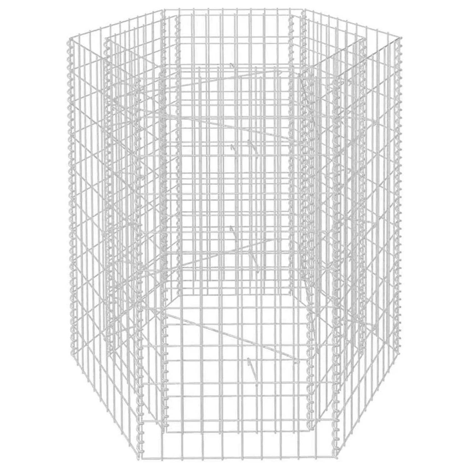 Furnicato Sechseckiges Gabionen-hochbeet 100x90x100 Cm