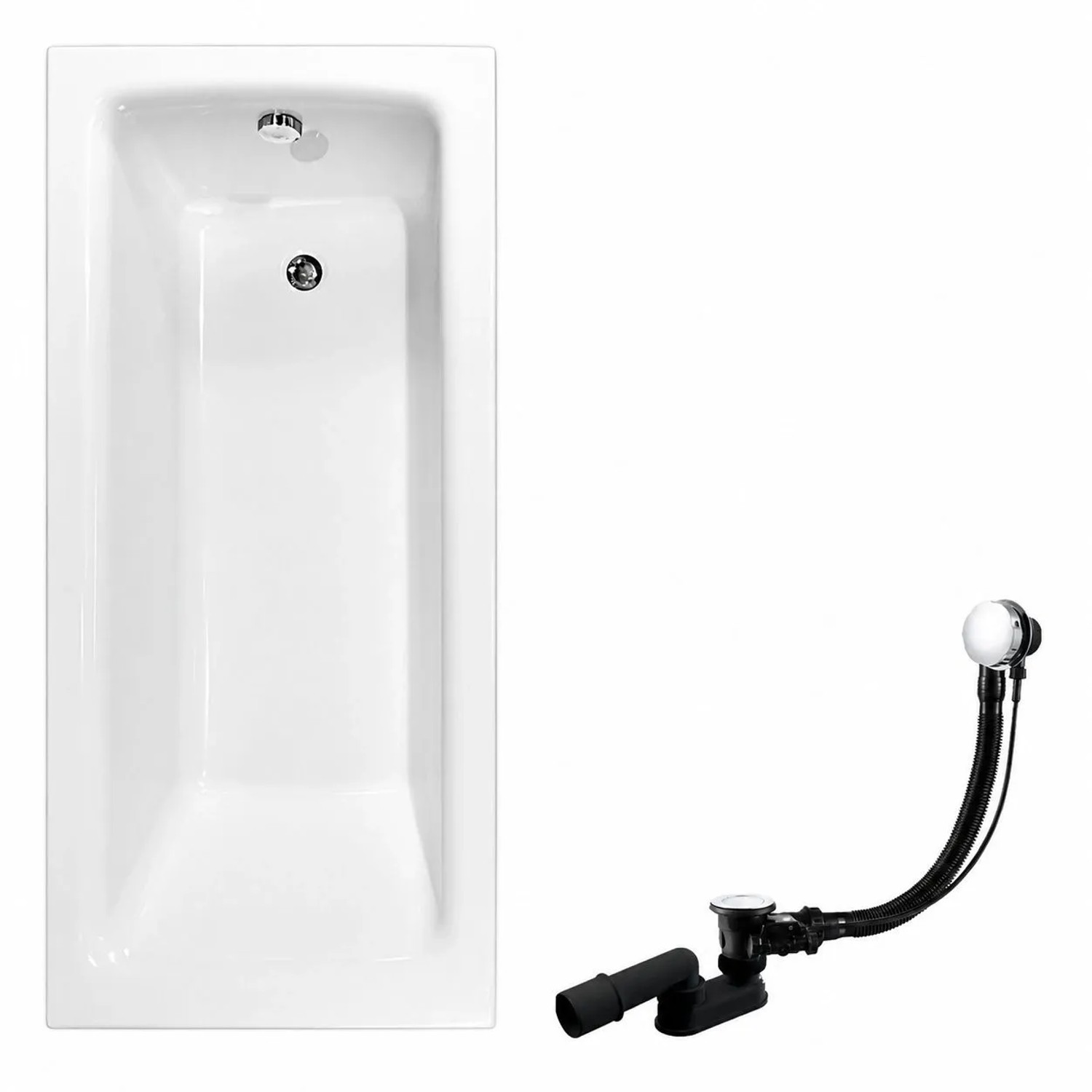 KOLMAN Badewanne Rechteck 150 x 70 Cm Mit Styroporverkleidung Inkl. Ablauf Und Füße