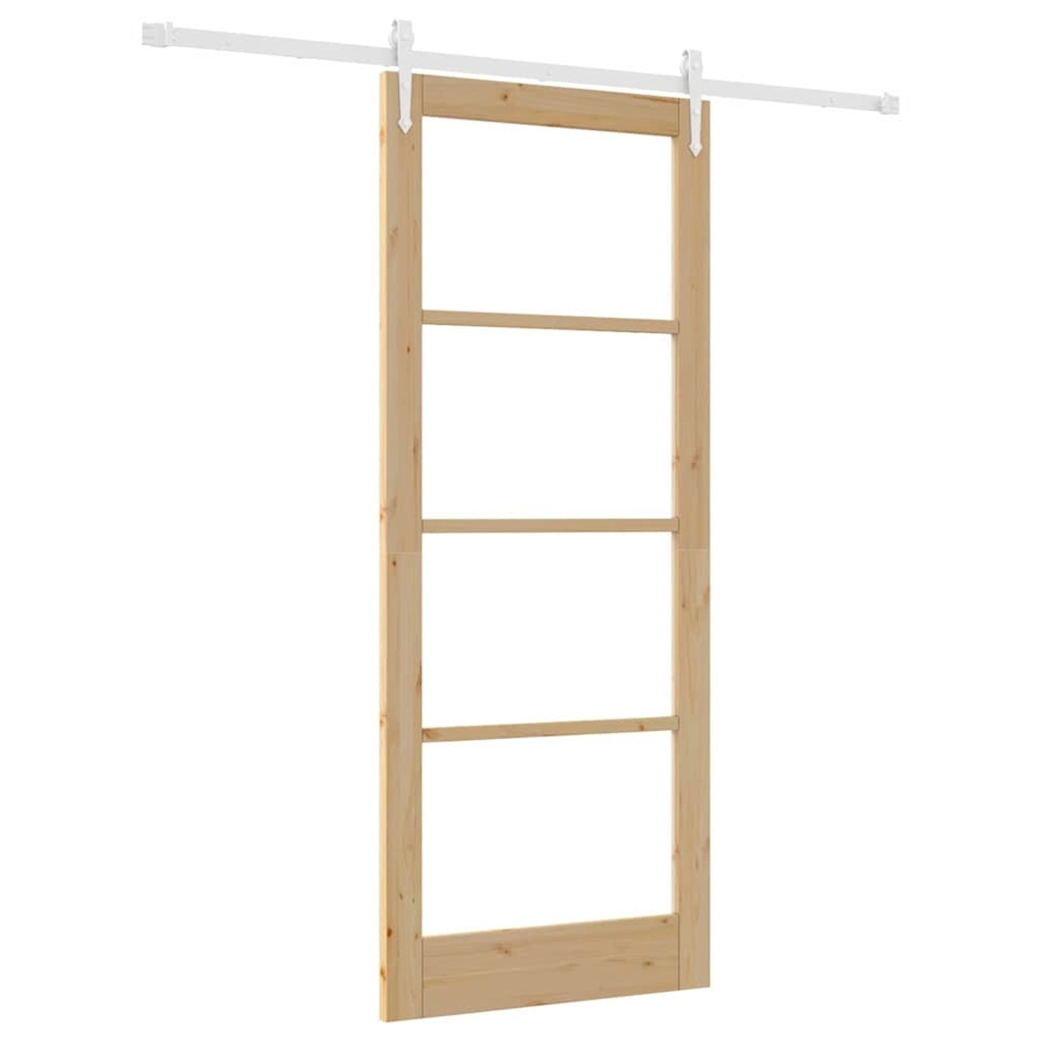 vidaXL Schiebetür Braun 86 x 211 cm Holz und Metall 3332425 günstig online kaufen