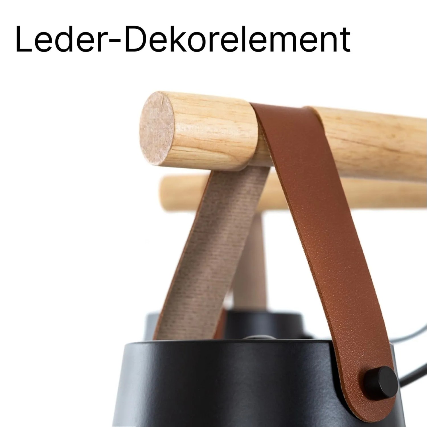 ARTE LAMP Deckenleuchte LED mit Holz- und Lederdetails, modernes Design für Wohnzimmer und Schlafzimmer.